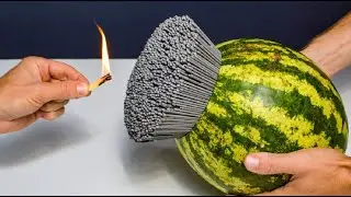 Shockwave Experiment 6000 Sparklers vs Watermelon