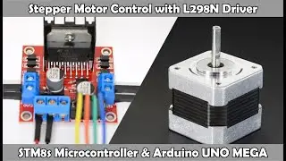Stepper Motor ko L298N module se control ka circuit aur code, STM8s Arduino PLC Urdu Hindi