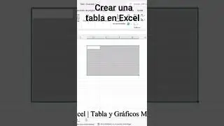 CREAR una TABLA en EXCEL