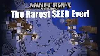 MINECRAFT PE: The Rarest Seed Ever! Double Seaside Snow Village Survival Island.