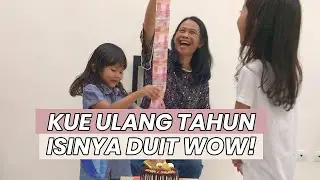 KUE ULANG TAHUN ISI UANG KEJUTAN ULTAH - MONEY CAKE SURPRISE VIRAL #moneycake #moneycakesurprise