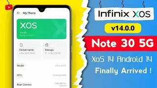 News Update: Infinix note 30 5G xos14 android 14 update finally arrived !