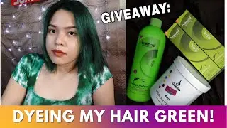 DYEING MY HAIR GREEN AT HOME | DIY GREEN HAIR COLOR