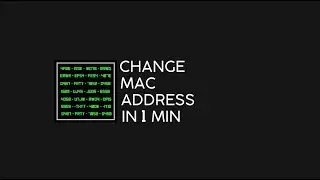 How to Change your Mac address in 1 min !!!!!! (With proof )