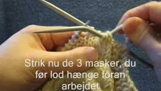 At strikke en snoning med hjælpepind - Lær at strikke PaaPinden.dk
