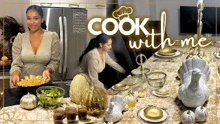 🦃 Cuisine avec moi pour THANKSGIVING ! Repas + DÉCORATION de table ✨