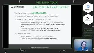 Qubes OS & 3mdeb minisummit - Anti Evil Maid for Intel coreboot-based platform