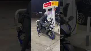 This Too Dangerous To Do At A Gas Station?! 🫣🧨 | Yamaha R1M