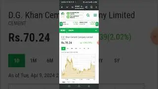 DGKC/Dg Khan Cement/Long term investment/ PSX .