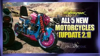 Purchasing and Showcasing All 5 NEW Motorcycles [UPDATE 2.1] Cyberpunk 2077
