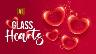 HOW TO DRAW A GLASS HEART IN ADOBE ILLUSTRATOR
