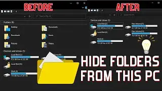 HIDE FOLDERS From This PC (File Explorer) | WINDOWS 10 TIPS & TIPS | REGISTRY TWEAKS