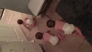 Girls Crawling for Bath Time
