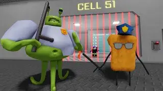 Play as POLICE NUGGETS in ALIEN BARRY PRISON RUN! Obby Walkthrough FULL GAME #roblox