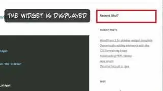 Creating your own custom sidebar widget in WordPress 2.8+