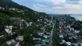 полет в Гаграх ранним утром/early morning flight to Gagra