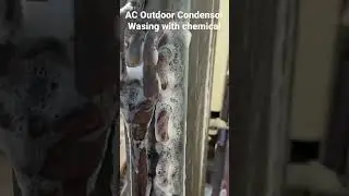 AC outdoor unit Condenser washing with chemical watch Learn