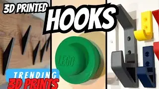 3 unique styles of 3d printed  hooks. ep23 Trending 3d Prints