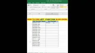 ms Excel tricks | LEFT function | ms excel tips and tricks | 
