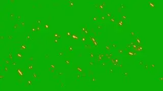Fire Particles Green Screen 4K