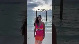 Ayada resort Maldives. Beautiful green island with white sandy beach and crystal water.