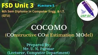 Unit 3 Lecture 5 COCOMO