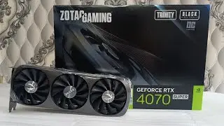 ZOTAC GAMING GeForce RTX 4070 SUPER Trinity OC Black Edition 12GB Unboxing |Furmark Stress Test 2024
