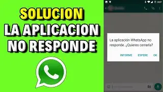 Solución Error WhatsApp 'La Aplicación no Responde'
