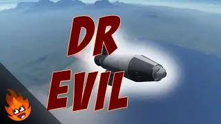 Kerbal version of Dr  Evil's rocket that looks like a...