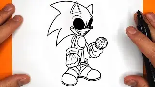 COMO DIBUJAR A SONIC EXE (Zero Version - Remake) | Friday Night Funkin (FNF) - fácil dibujo