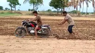 Homemade bike # ploughing # new technique