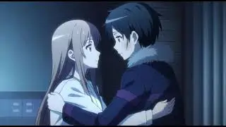 Kirito and Asuna The first kiss and they meet each other in the real world for their real love 