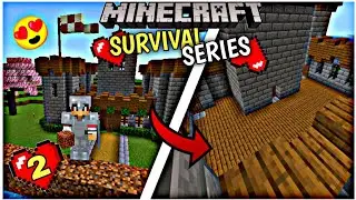 I build a starter castle in Minecraft pocket edition || pocket edition survival series ||