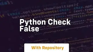 python check false