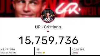 UR · Cristiano Ronaldo YOUTUBE CHANNEL: LIVE SUBSCRIBER