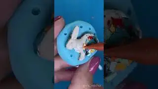 DIY Miniature Mosaic Bunny #diy #miniatureart #polymereclay