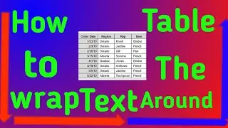 How to wrap the text around the table in ms word|