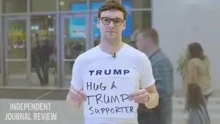 Trump Supporter Asks For Hugs At A Bernie Rally