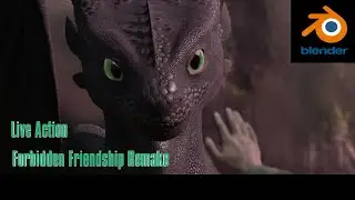 Live Action Toothless | Forbidden Friendship Remake | Blender 3D Animation