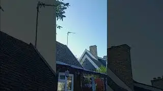 An airplane doing a stunt