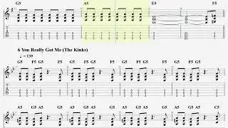 10 Easy Power Chords Riffs (1) Backing Track