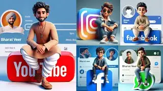 How to create 3D AI Social media Images | Viral photo editing | bing image creator tutorial | bingai