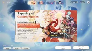 Genshin Impact F2P Yoimiya pulls + Level 90 and Triple crowned