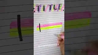 Title Idea Part:2💡😍 write title in this way 