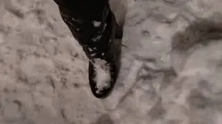 High heels in the snow