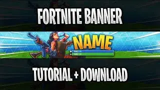 FORTNITE BANNER TEMPLATE | Photoshop Tutorial - FREE DOWNLOAD #1