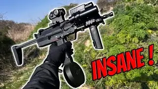 This FULL-AUTO MP7 Drum Mag is INSANE! (Airtac UK/Tokyo Marui GBB MP7)