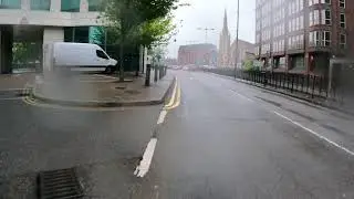 Bike Ride during rain fall at Guildford, UK - 4K