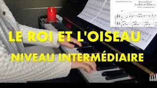 Le roi et l'Oiseau PIANO INTERMÉDIAIRE à partir de la 2ème année | partition avec doigtés et pédale