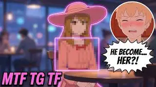TG & TF TRANSFORMATION   Boy To Girl At Cafe   TG & TF Story   MTF